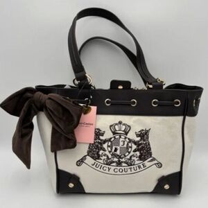 Juicy Couture Black and Cream Tote Bag